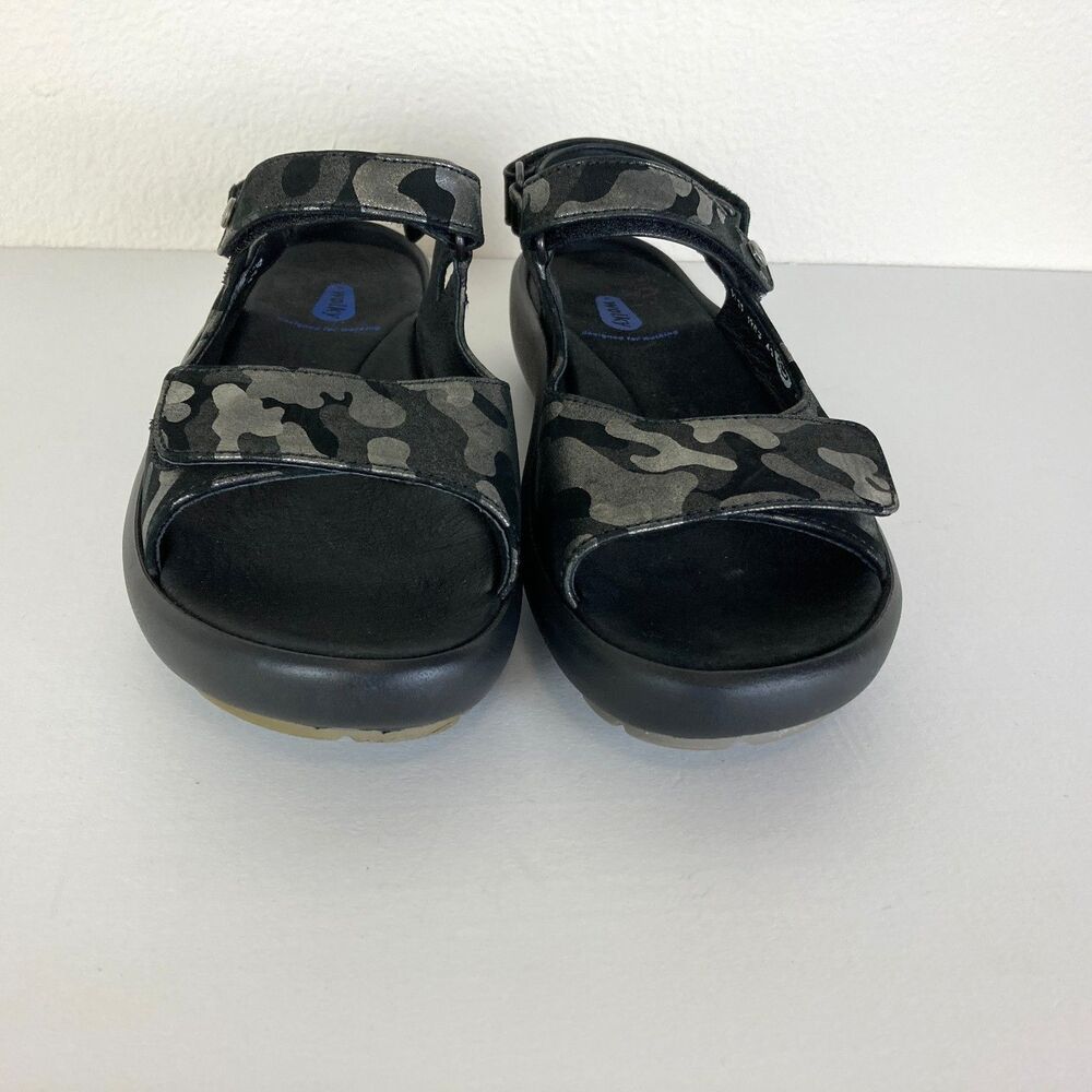 Wolky Women's Rio Platform Sandals Camouflage Black Silver EU 42 (US 11) - Picture 5 of 9
